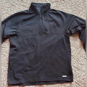 The North Face Men Black Performance Vapor Wick Zip Up Black Jacket Size M